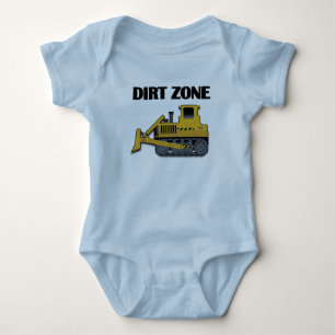 Dirt Zone (Bulldozer) - Baby Jersey Bodysuit  Strampler