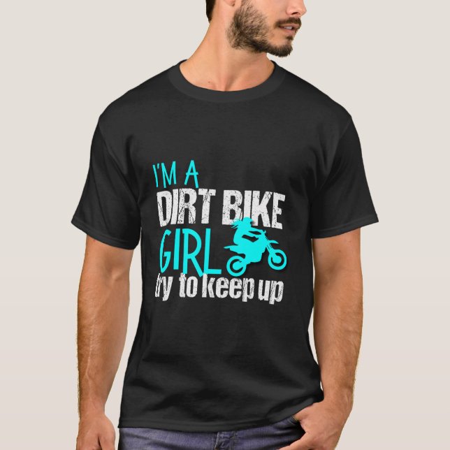 Dirtbike Hoodie für Frauen Girl Funny Motorcross D T-Shirt (Vorderseite)