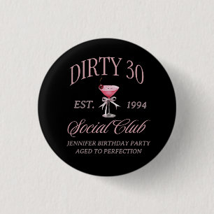 Dirty 30 Coquette Martini mit Bow Button