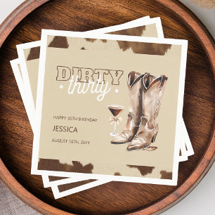 Dirty 30 Country Western 30. Geburtstag Party Serviette