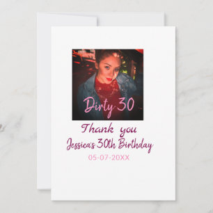 Dirty 30 Geburtstag hinzufügen Name pink hinzufüge Einladung