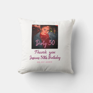 Dirty 30 Geburtstag hinzufügen Name pink hinzufüge Kissen