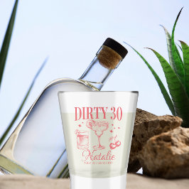 Dirty 30. Geburtstag Party Rosa Personalisiert Schnapsglas