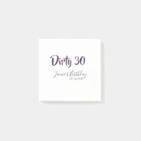 Dirty 30 herzlichen Geburtstag Name Datum rosa gra