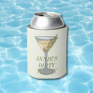 Dirty 30 Martini 30. Wasserfarbe kann kühler Dosenkühler