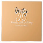 Dirty 30 orange weiß, einfache Retro-Geburtstag un Fliese<br><div class="desc">Vorlagendesign anpassen</div>