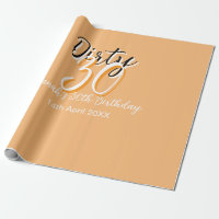Dirty 30 orange weiß, einfache Retro-Geburtstag un