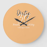Dirty 30 orange weiß, einfache Retro-Geburtstag un