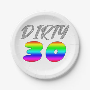 Dirty 30  pappteller