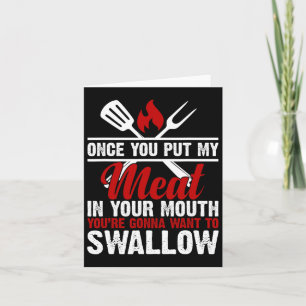 Dirty Adult Fleisch in Ihrem Mund Funny Fleisch Gr Karte