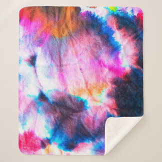 Dirty art. Bright red, lilac, pink, yellow colors. Sherpadecke