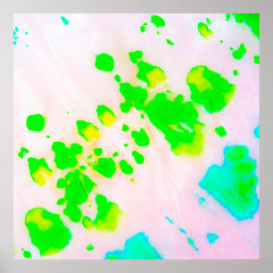 Dirty Art Graffiti. Abstraktes Dekor Sunny Ikat Poster