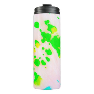 Dirty Art Graffiti. Abstraktes Dekor Sunny Ikat Thermosbecher