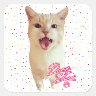 Dirty-Bird-Autographie-Aufkleber Quadratischer Aufkleber