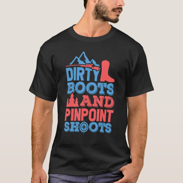 Dirty Boot Pinpoint Shoot Wasservölljäger für Duc T-Shirt (Vorderseite)