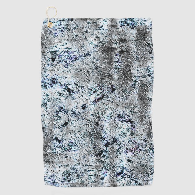 Dirty Carbon silvery fungus, sehr rustikales Bild Golfhandtuch (Vorderseite)