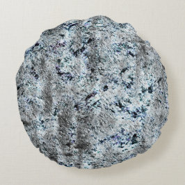 Dirty Carbon silvery fungus, sehr rustikales Bild Rundes Kissen