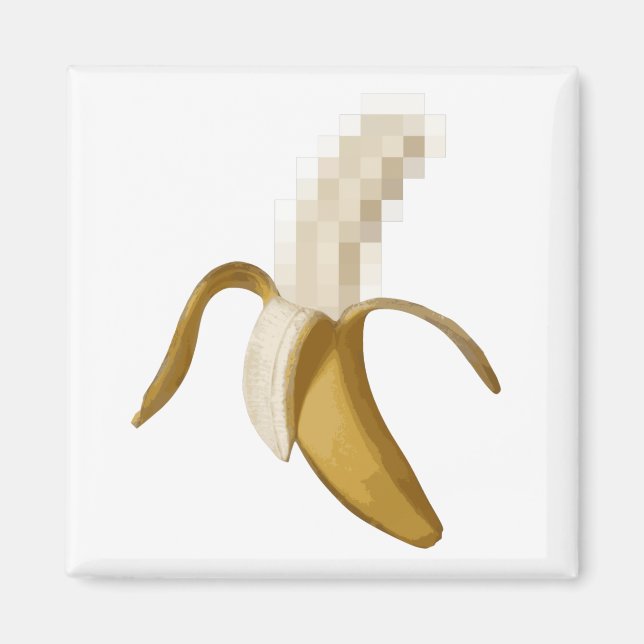 Dirty Censored Peeled Banana Magnet (Vorne)