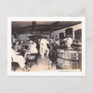 Dirty Dick's Hotel Bar, Nassau, Bahamas Vintage Postkarte