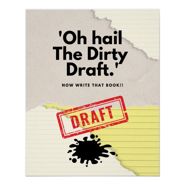 Dirty Draft Chronicles: Notebook-Spaß für Schrifts Poster (Vorderseite)