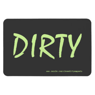 Dirty - Dunkelgrau mit Website-Adresse 4x6 Magnet