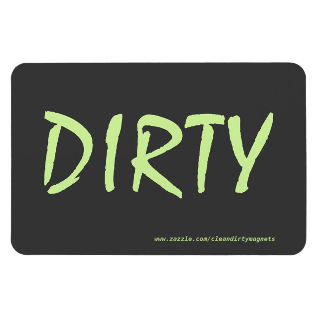 Dirty - Dunkelgrau mit Website-Adresse 4x6 Magnet (Horizontal)