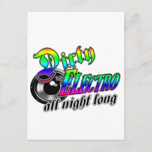 DIRTY ELECTRO All Night Long DJ Postkarte