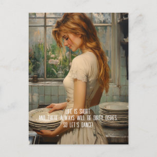 Dirty Geschirr Postkarte