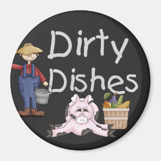 Dirty Geschirrs Bauern Pig Magnet