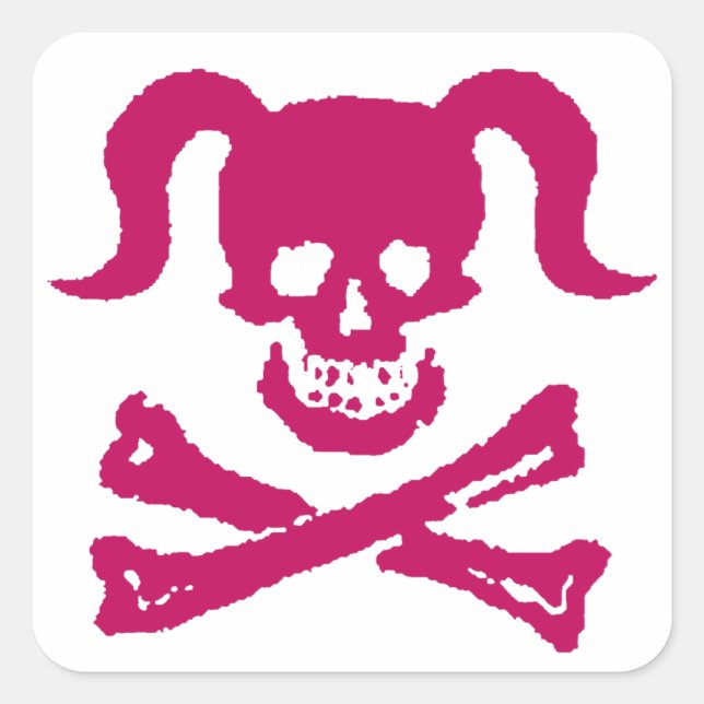 Dirty Girly Quadratischer Aufkleber (Vorderseite)