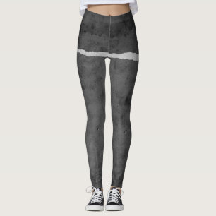 Dirty grau geripptes Papier Leggings
