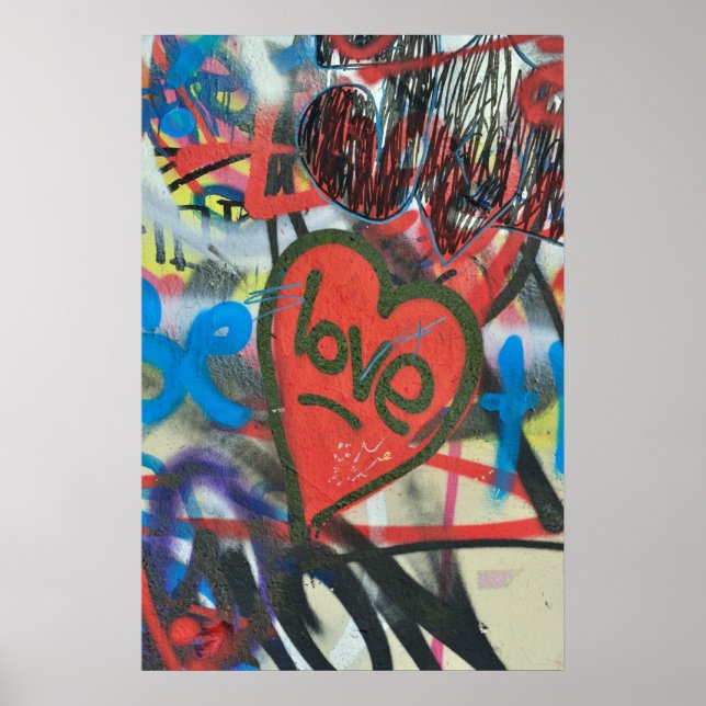 Dirty Liebe Herz der Stadt Graffiti Poster (Vorne)