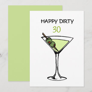 Dirty Martini 30 Geburtstag Karte