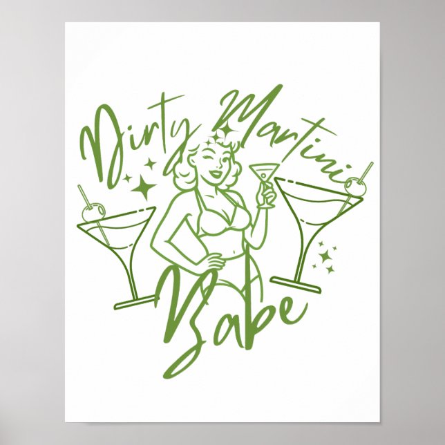 Dirty Martini Babe Poster (Vorne)