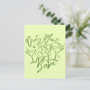 Dirty Martini Babe Postkarte