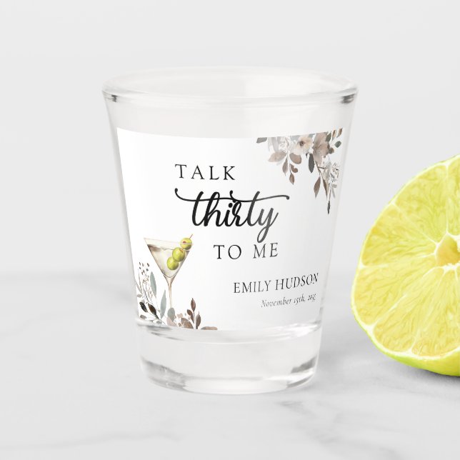 Dirty Martini Cocktail Brautparty Schnapsglas (Vorderseite)