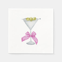 Dirty Martini Cocktail Napkins Serviette