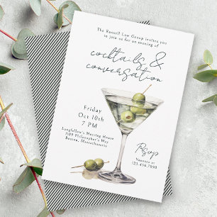 Dirty Martini Cocktails und Konversationsveranstal Einladung