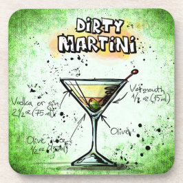 Dirty Martini Drink Rezept Getränkeuntersetzer