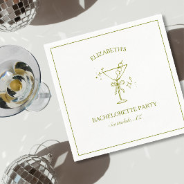 Dirty Martini Personalisiert Chic Junggeselinnen-A Serviette