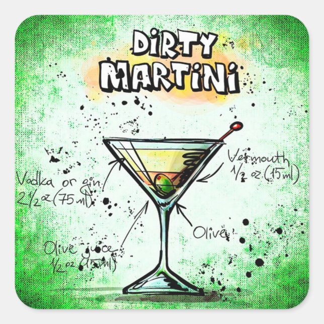 Dirty Martini Stickers (Vorderseite)