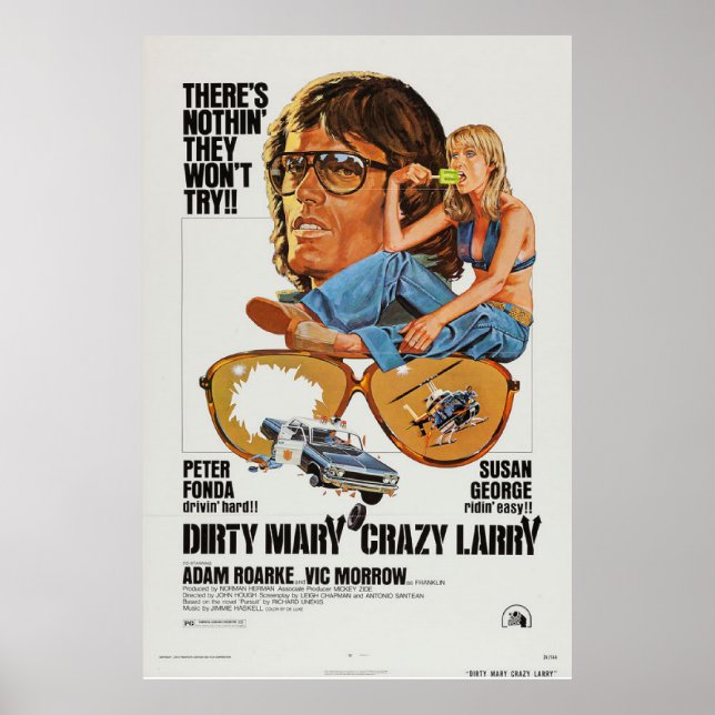 Dirty Mary Crazy Larry Filmplakat Vintag Retro Poster (Vorne)