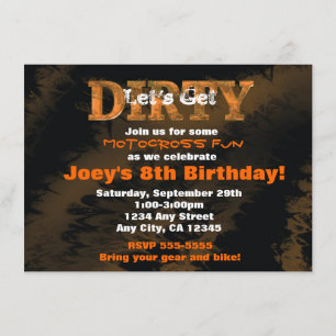 Dirty Mud Run Race Motocross Racing Einladung