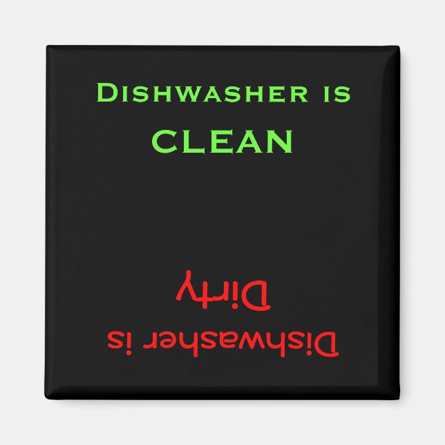 Dirty oder Clean Geschirr Magnet (Vorne)