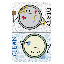 Dirty oder Clean - Geschirrspüler Status Cartoon T Magnet