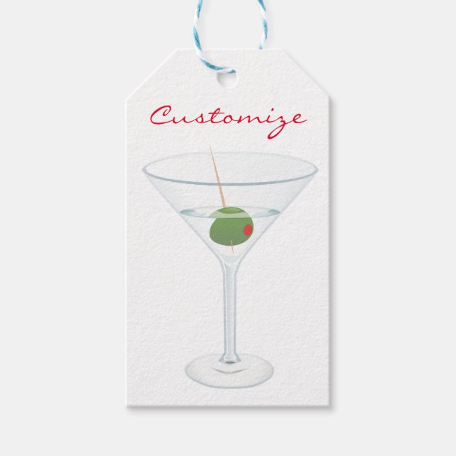Dirty Olive Martini Thunder_Cove Geschenkanhänger (Vorderseite)