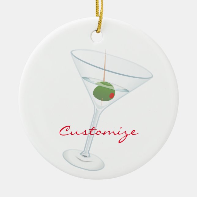 Dirty Olive Martini Thunder_Cove Keramik Ornament (Vorne)