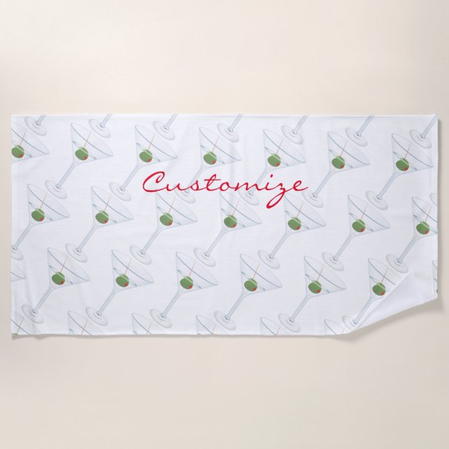 Dirty Olive Martini Thunder_Cove Strandtuch (Vorderseite)