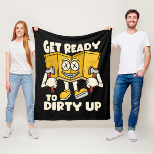 Dirty Outdoor - Camping witzig Fleecedecke