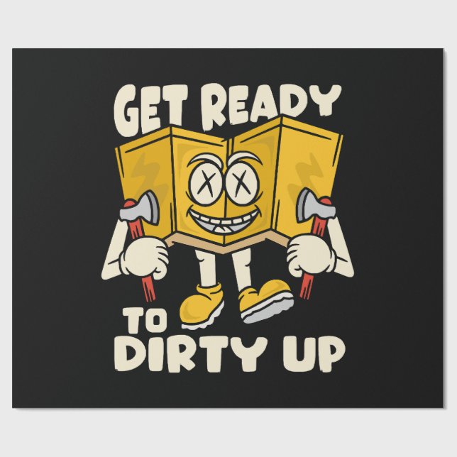 Dirty Outdoor - Camping witzig Geschenkpapier (Flach)
